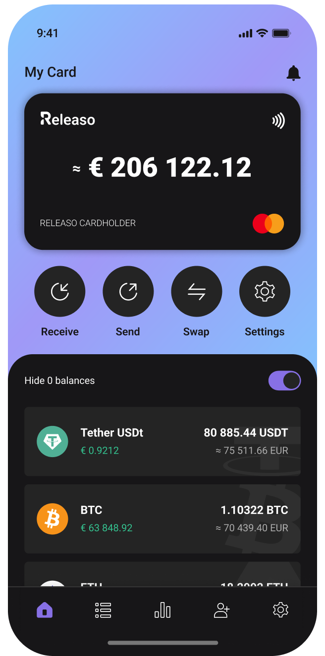 Virtual crypto card